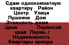 Сдам однокомнатную квартиру › Район ­ Центр › Улица ­ Пушкина › Дом ­ 80 › Этажность дома ­ 18 › Цена ­ 8 000 - Пермский край, Пермь г. Недвижимость » Квартиры аренда   